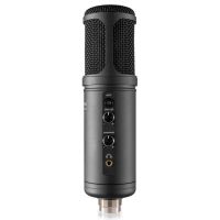 microfono power dynamics pcm120 usb cardioide con control volumen y luz azul