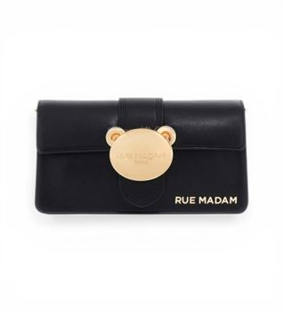 RUE MADAM PARIS para mujer. 1573 Bolso Teddy It negro (OSFA), Casual, Poliuretano