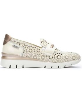 de PIKOLINOS PIKOLINOS W4R-6518C1 MOCASÍN DE PIEL PERFORADA NATA