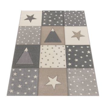 Alfombra infantil Kosmos beige 80x150 cm
