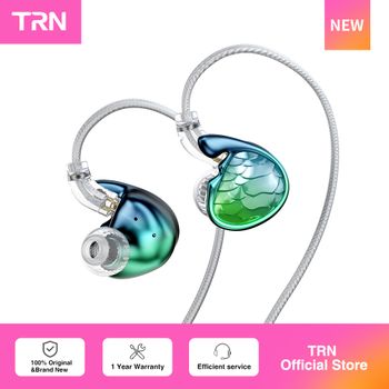 Auriculares TRN Mermaid 1BA+1DD+2Planar con controlador híbrido, auriculares intrauditivos de alta fidelidad.