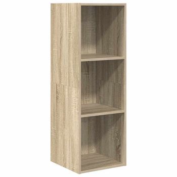 Mueble Tv De Pared | Mueble De Salón | Armario Tv Madera Contrachapada Roble 37x37x72 Cm