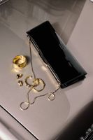 clutch de cuero autentico leonie