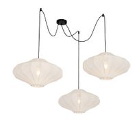 lampara colgante japandi blanca 50 cm 3 luces