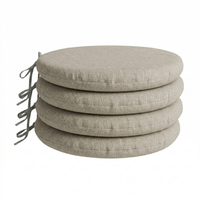 pind pack 246 cojines redondos para silla 40x40x35 cm con relleno de espuma con cintas de sujecion funda efecto lino algodon y pes cojin para taburetes comed