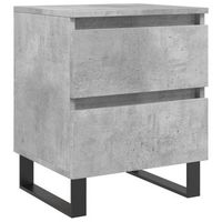 mesita de noche mesilla de noche - madera de ingenieria gris hormigon 40x35x50 cm mc8154