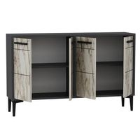 mueble tv stria antracita marmol