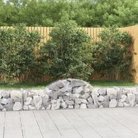 cestas de gaviones 3 piezas  gavion para piedras  gavion decorativo forma de arco hierro 200x30x4060 cm cfw791665