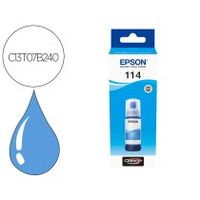 tinta epson t114 eco tank et-8500  8550 cian botella 70 ml
