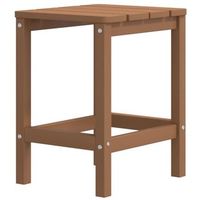 mesa de jardin  mesa de exterior adirondack hdpe marron 38x38x46 cm
