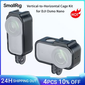 Kit de Carcasa Vertical a Horizontal para Cámara de Acción SmallRig para DJI Osmo Nano, con Soporte de Zapata Fría de 1/4