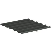 outsunny cubierta para techo retractil de 25x255m para pergola 3x3 tela de repuesto con 10 orificios de drenaje gris oscuro   aosom espana