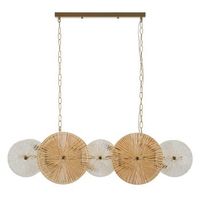 lampara de arana de metal dorado y cristal 100 x 23 x 28-94 cm