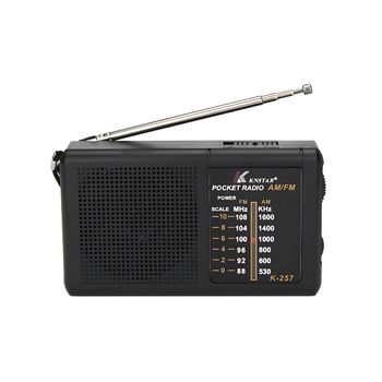 LIFA Radio tradicional FM/AM pequeño con antena telescópico, radio portátil pequeño K257