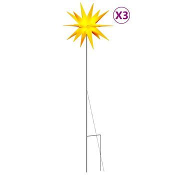 Lámpara De Navidad Led Plegable 3 Unidades Amarillo 57 Cm Vidaxl