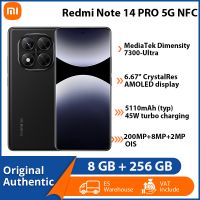 telefono celular xiaomi redmi note 14 pro 5g nfc 8gb 256gb camara de 200mp con ois pantalla amoled crystalres de 667 y 120hz bateria de 5110mah