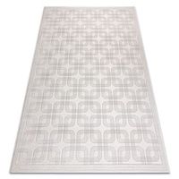 alfombra aura j2556a crema  gris claro - geometrica estructural mo 120x170 cm