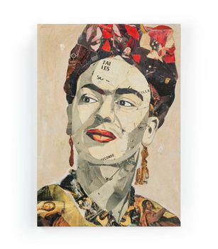 Lienzo 60x40 impresión Frida collage de retratos