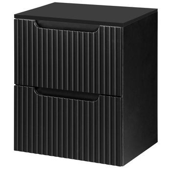 Mueble Bajo Lavabo Newport De Pared Con 2 Cajones Mdf 50x60x40 Cm - Negro