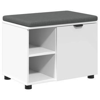 Banco De Entrada 60 X 38 X 46 Cm Madera Ingenierizada Y Tela Vidaxl