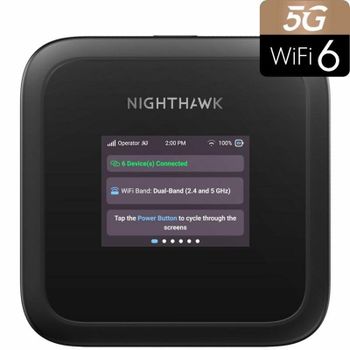 Router Netgear M3 WiFi 6 5G Doble Banda 2900 Mbps Portátil Negro