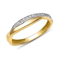 anillo de oro 8 quilates circonita giro de oro de plata