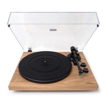 Tocadiscos Vulkkano TD20 VM95E Tracción por correa con previo phono negro