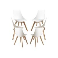 pack 6 sillas blok de polipropileno 784855 cm - blanco