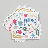 pack de 20 servilletas de papel con flores multicolores