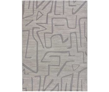 Alfombra de estilo étnico con relieve en plata hl-africa, 80x150 cm - atticgo