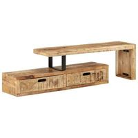 mueble de tv 118-200 x 30x40 cm madera maciza mango vidaxl