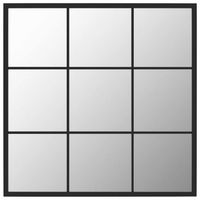 espejo de pared metal negro 60x60 cm vidaxl