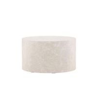 mesa baja redonda efecto marmol o80cm - beige