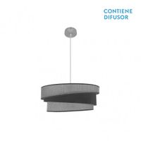 colgante de 2 luces niquelgris modelo hara regulable fabrilamp