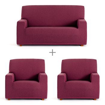 Fundas De Sofa Mod/7 Elastica Troya 3-1-1 Pl. C/8