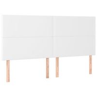 cabeceros 4 unidades de cuero sintetico blanco 80x5x7888 cm