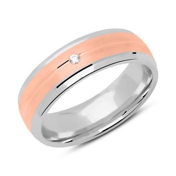 Anillo mujer plata 925 circonita bicolor