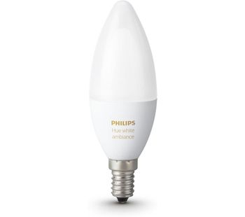 PHILIPS Hue White Ambience Wireless Bulb - E14, White