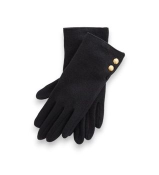 Lauren Ralph Lauren para mujer. 454833075001 Guantes Two Botton negro (S), Casual, Lana