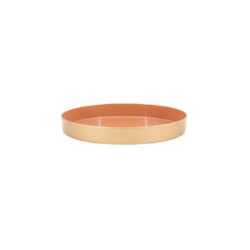 Bandeja redonda naranja, dorada 20cm