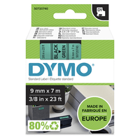cinta rotuladora d1 9mmx7m negroverde dymo s0720740