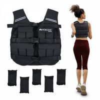 chaleco lastradro 20 kg mobiclinic peso ajustable transpirable acolchado adaptable iron20 negro
