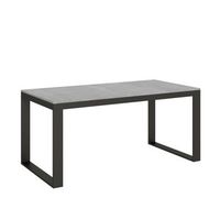 mesa extensible 90x180284 cm tecno evolution cemento estructura antracita