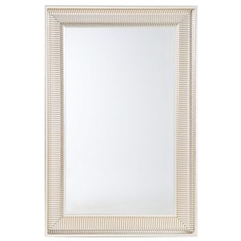 Espejo De Pared Dorado 60 X 90 Cm Marco Sintético Moderno Estilo Glam Salón Dormitorio Cassis