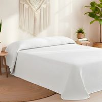 colcha de cama pique blanca - calidad hotel - tejido poli algodon - oekotex color blanco talla cama 180200