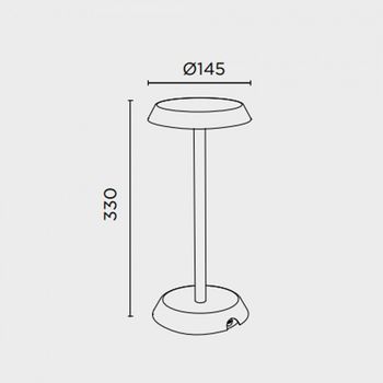 Lámpara de mesa led bateria (3w)