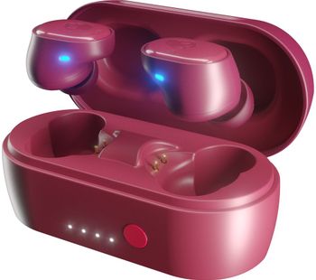 Sesh TW Wireless Bluetooth Earphones - Deep Red, Red
