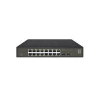 switch levelone ges-2118 gestionado 16 puertos gigabit 2 sfp rack