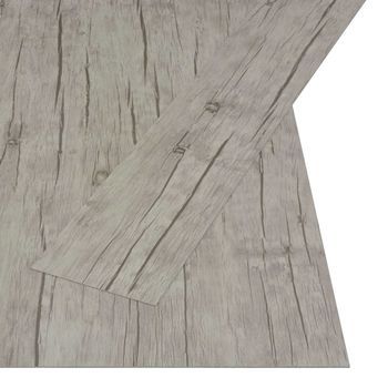 Lama De Suelo Autoadhesiva Roble Lavado 4,46 M² 32 Uds. Pvc Vidaxl
