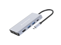 adaptador usb-c 10in1 conceptronic hdmi vga usb 30 usb-a audio lan gigabit lector de tarjetas usb-c pd 100w